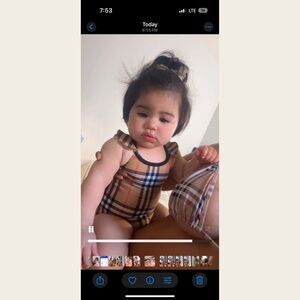 Burberry Infant Plaid Bodysuit